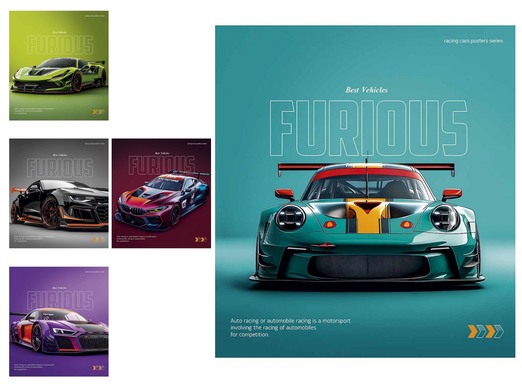 Зошит 60 аркушів лінія «Cars posters» УФ-лак