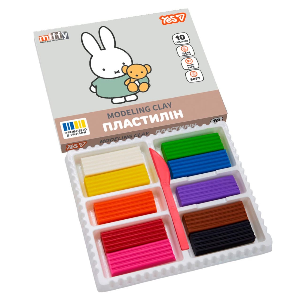 Пластилін «Yes» Miffy 10 кольорів 200гр