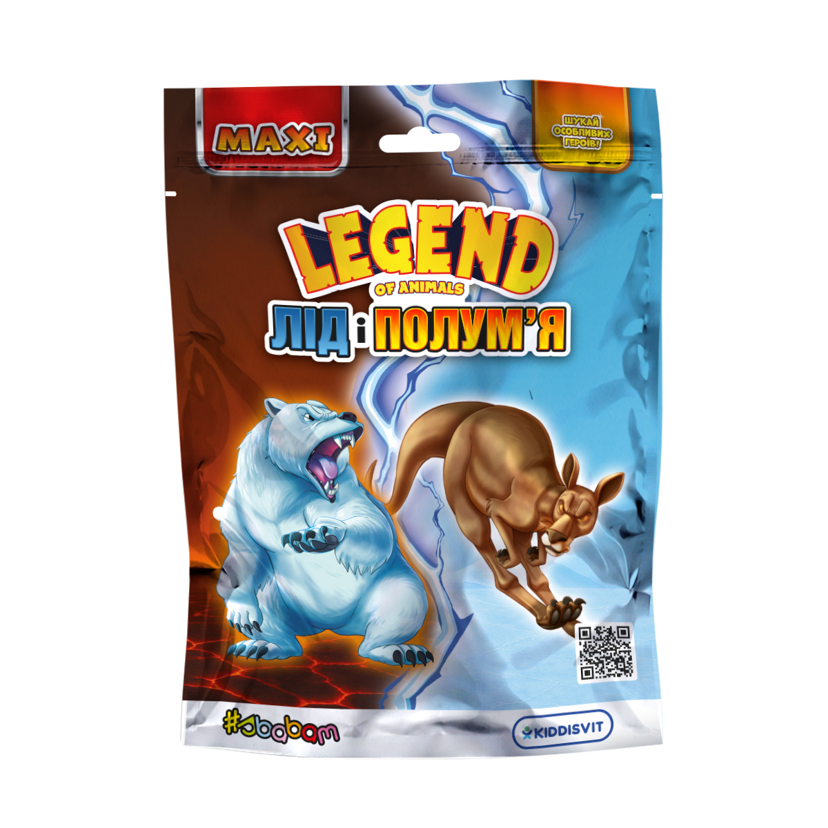Стретч-іграшка «ЛІД І ПОЛУМ’Я» серії LEGEND OF ANIMALS МАКСІ