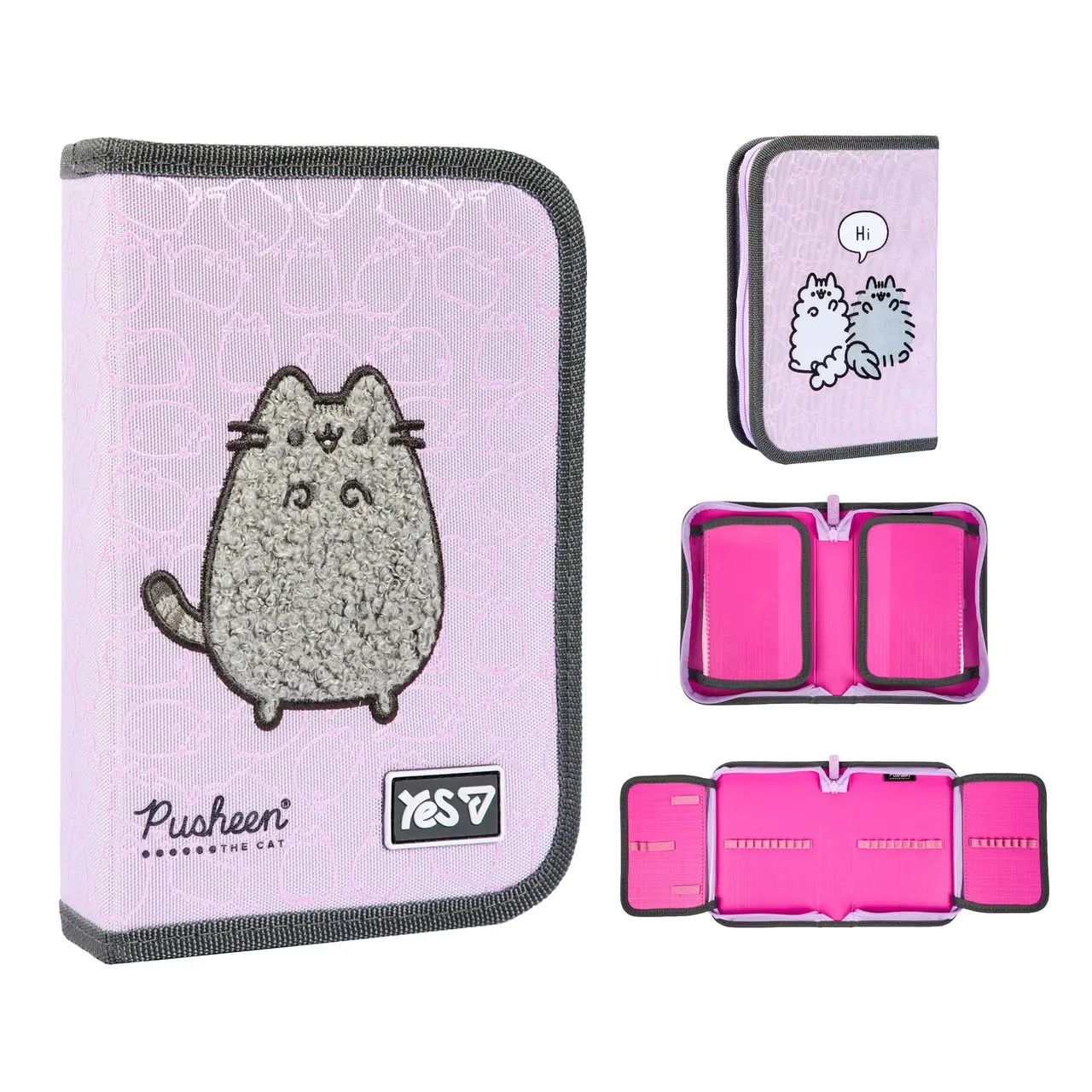 Пенал «Yes» Pusheen Delicacy тв., одинарний, 2 клапани /Р-26