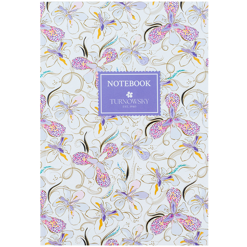 Блокнот А5 96 аркушів клітинка тверда обкладинка Turnowsky Floral 4″