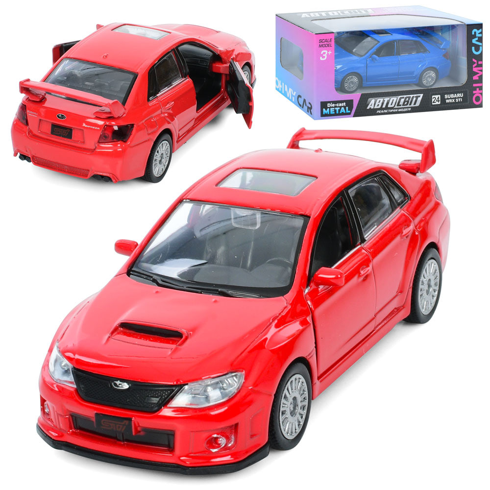 Машина металева інер-а, «Автосвіт» (1:43) Subaru WRX STI 12см