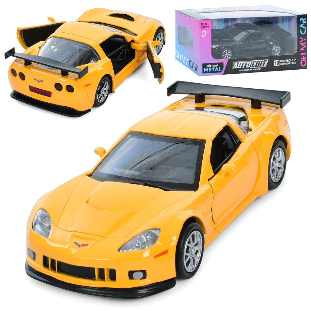 Машина металева інер-а, «Автосвіт» Chevrolet Corvette C6-R 12см, гумові колеса