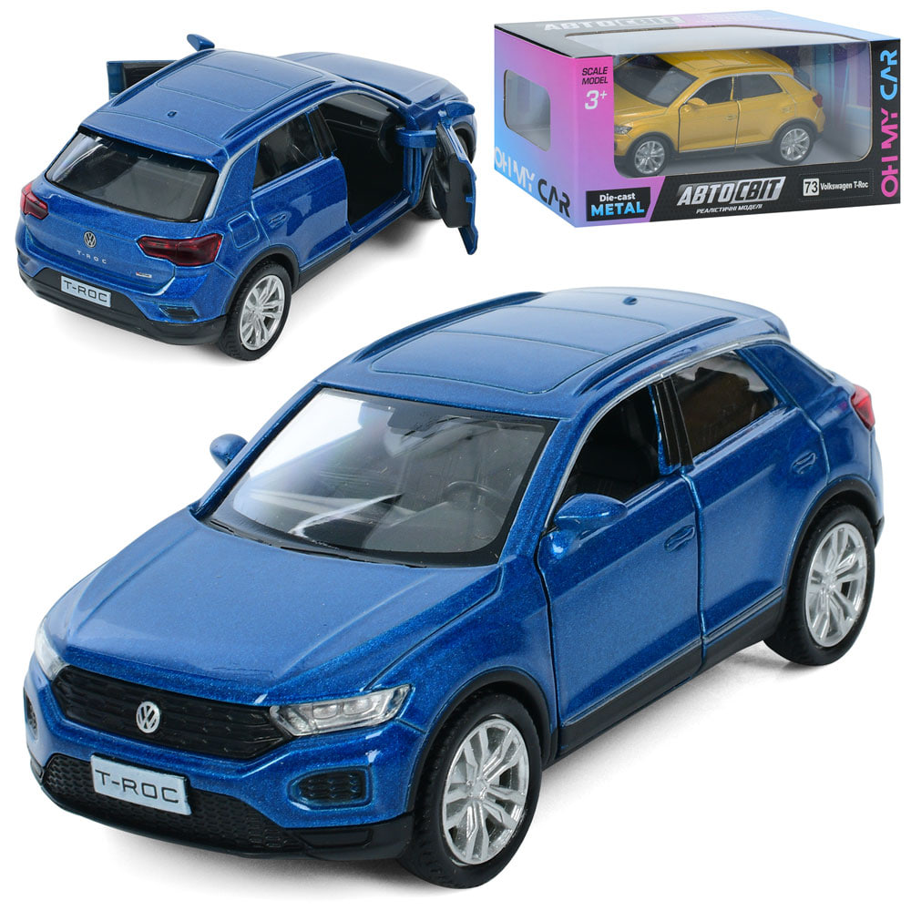 Машина інер-а металева «Автосвіт» Volkswagen T-Roc 2018 11,5см, в коробці