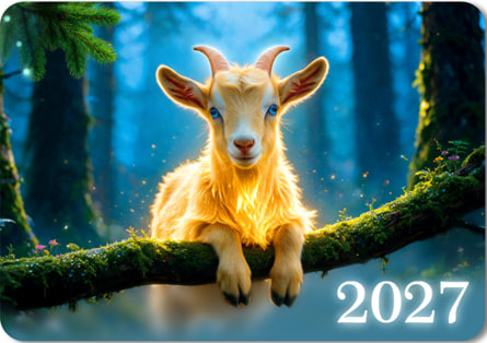 Календар кишеньковий «Коза» 2027 двосторонній