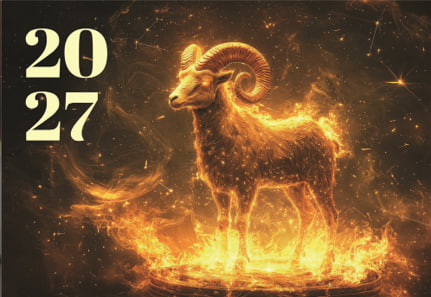 Календар кишеньковий «Палаючий козел» 2027 двосторонній