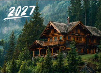 Календар кишеньковий «Будинок в лісі» 2027 двосторонній