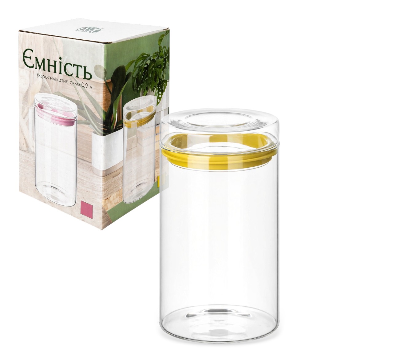 Ємність для сипучих продуктів прод. скло 0,9л