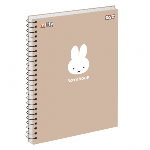 Зошит пруж. А4 80 аркушів клітинка картонний обкладинка «Miffy»