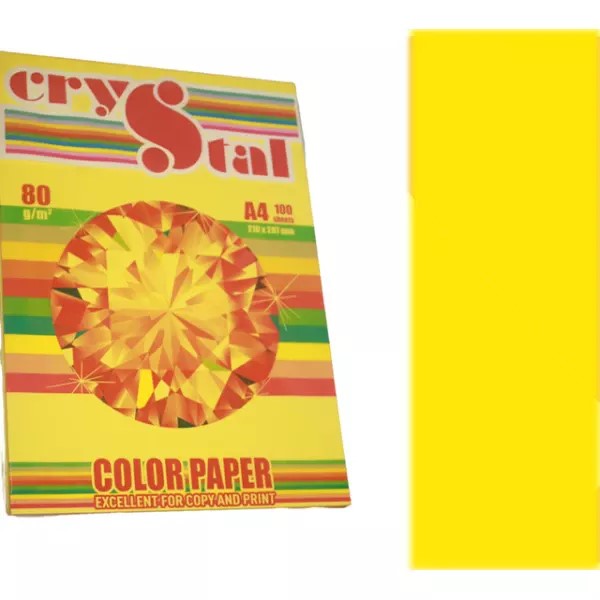 Папір кольоровий А4 80г/м інт. Сolor Paper Lemon 210 (лимон)