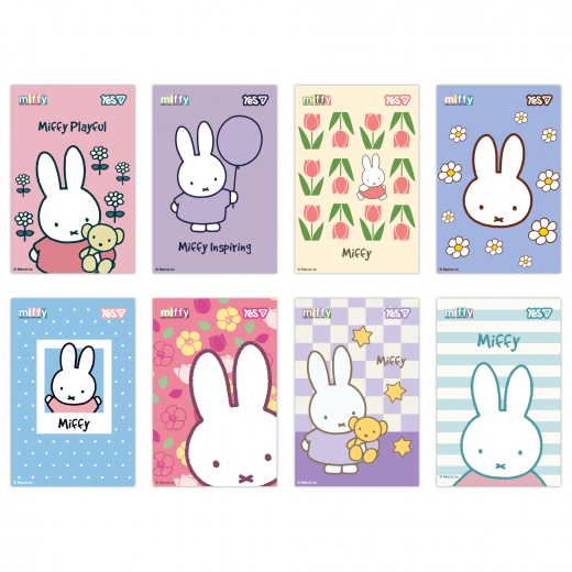 Блокнот А7 48 аркушів клітинка Miffy, клей мікс