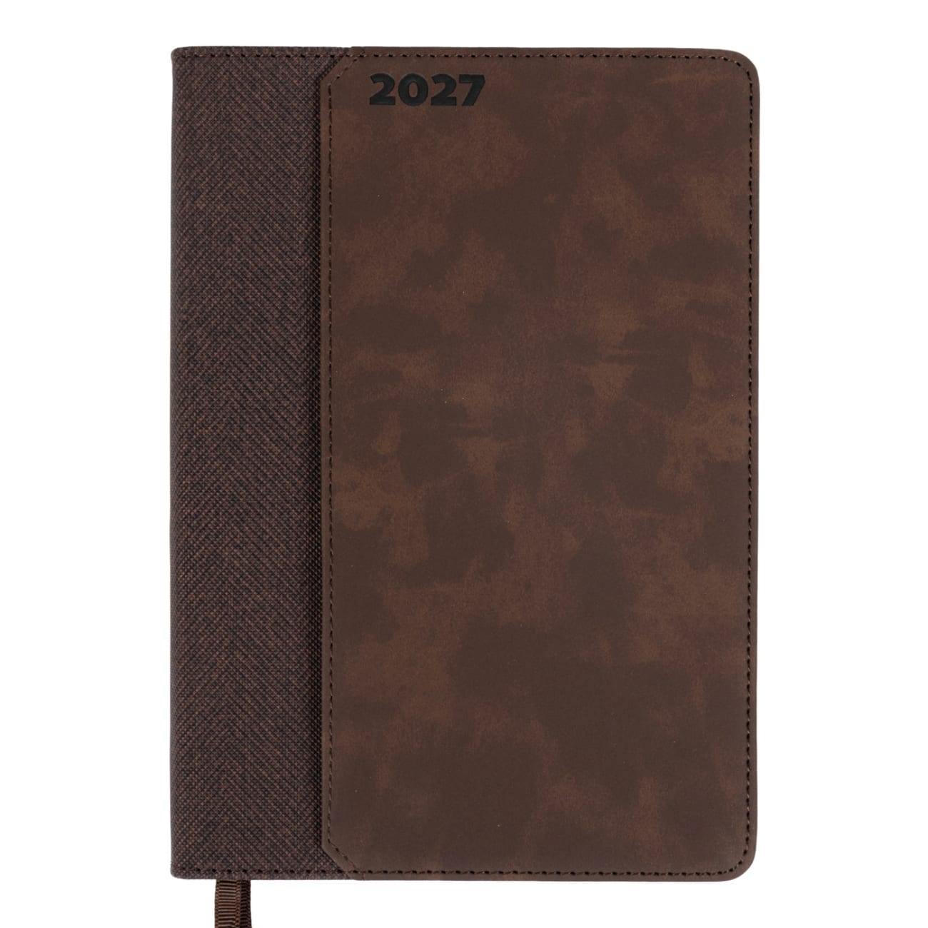 Щоденник А5 «Leo Planner» дат2027 184 аркуші Nebraska тверда обкладинка, коричневий