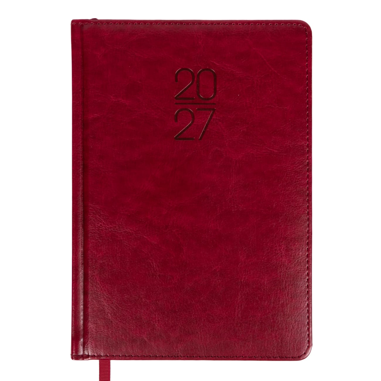 Щоденник А5 «Leo Planner» дат2027 184 аркуші Vector тверда обкладинка, бордовий