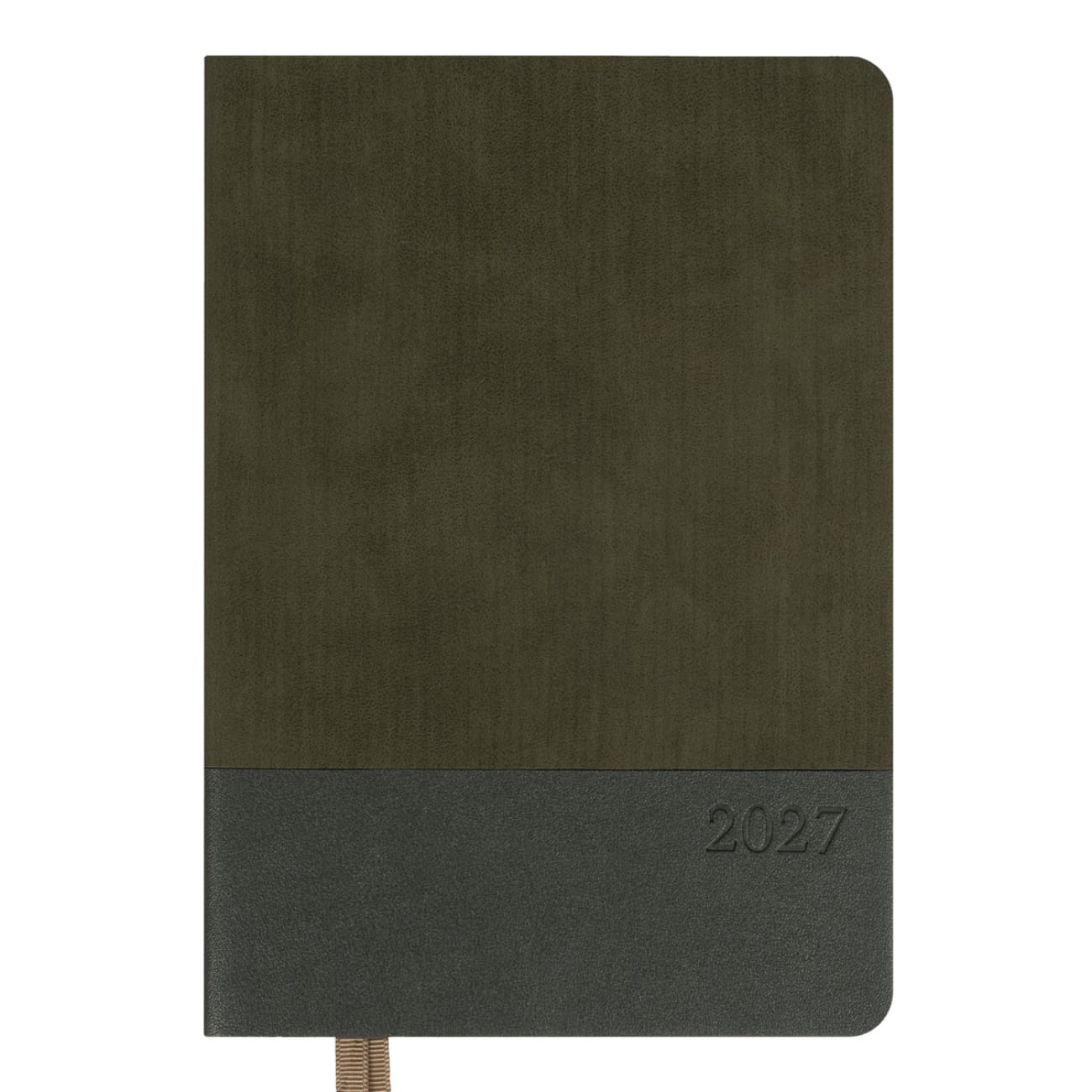 Щоденник А5 «Leo Planner» дат2027 184 аркуші Velvet м'яка обкладинка, темно-зелений