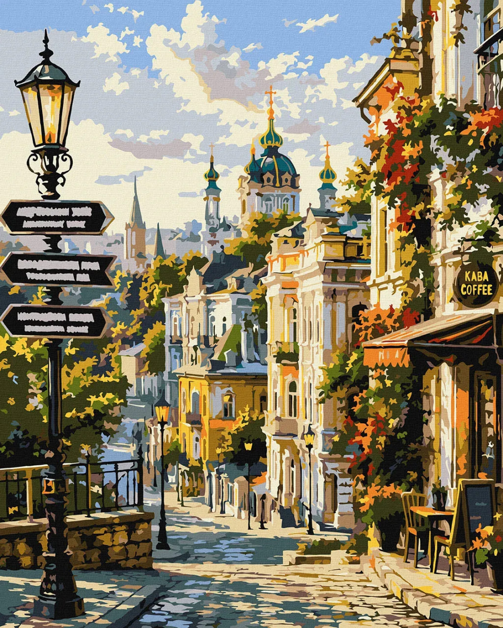 Картини по номерах акрилові «Затишні вулички Києва» 40×50см