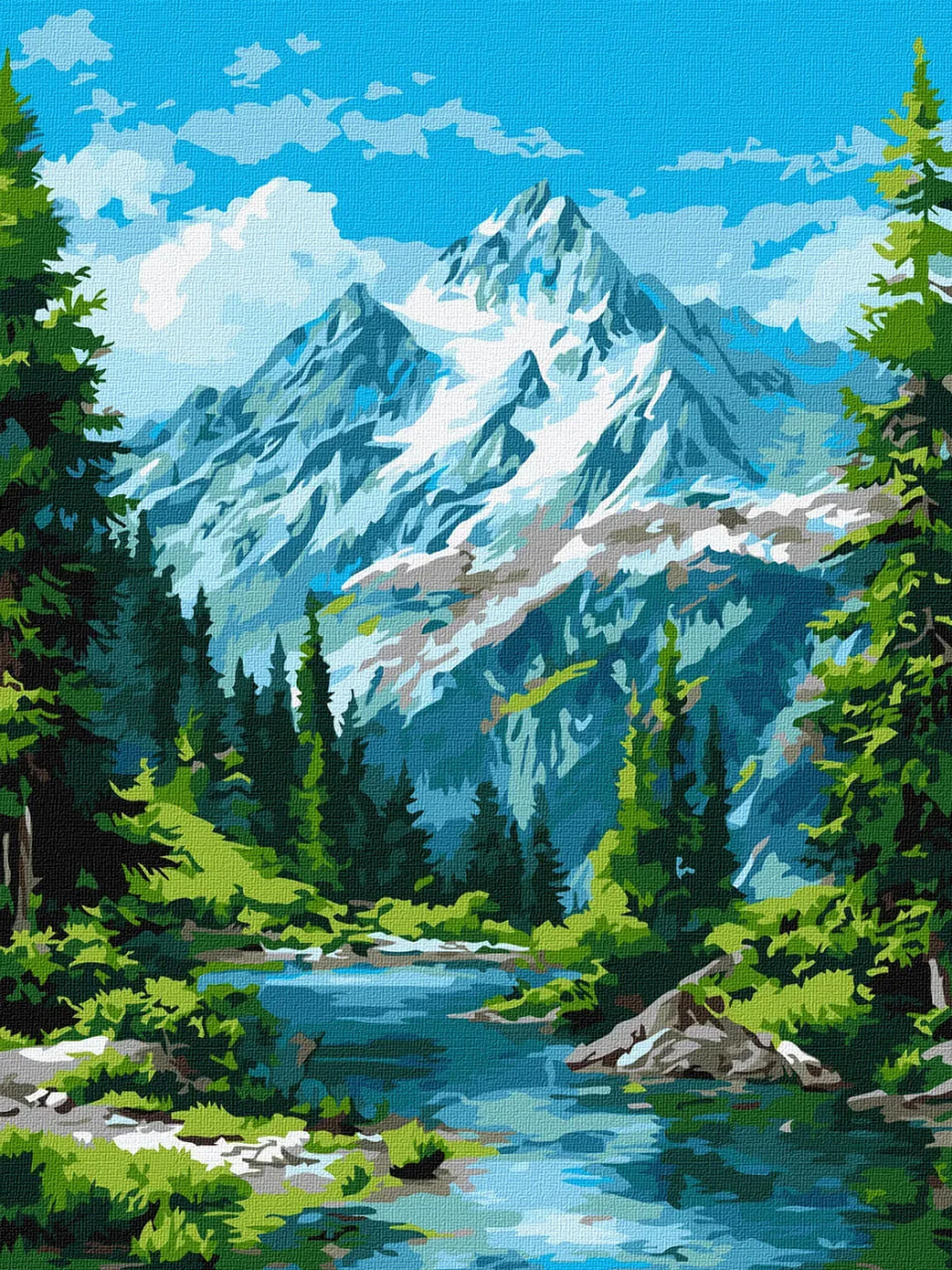 Картини по номерах акрилові «Погляд сонячного ранку» 30×40см
