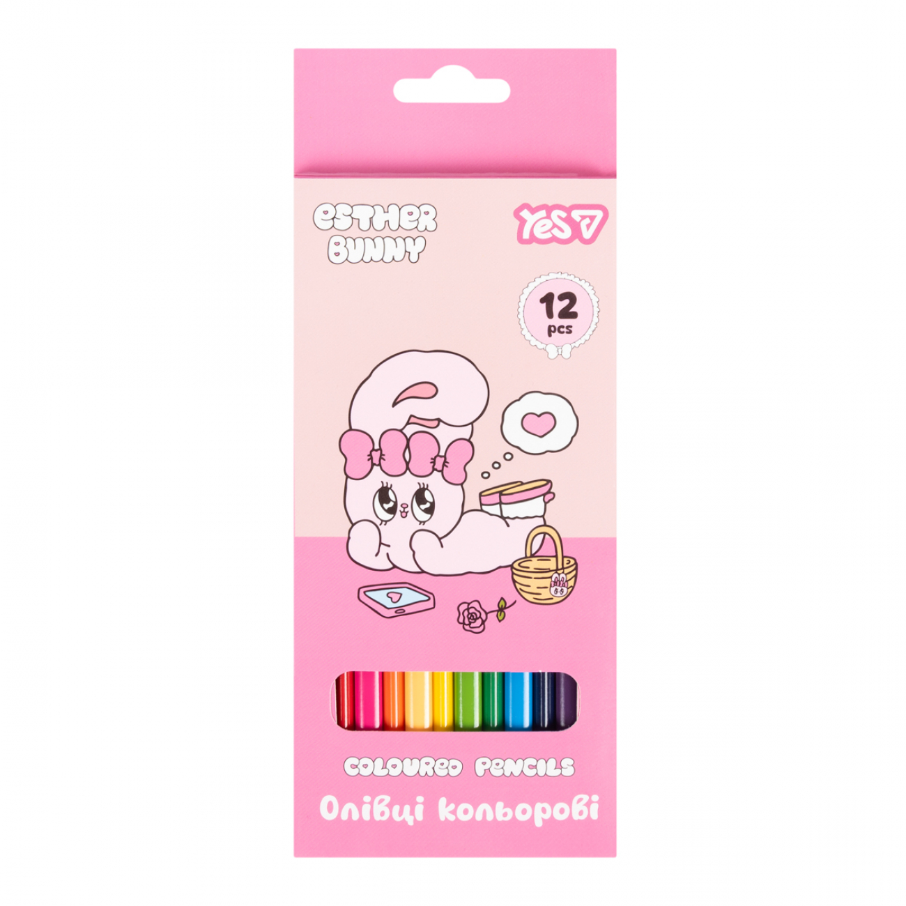 Олівці кольорові 12 кольорів «Yes» Esther Bunny