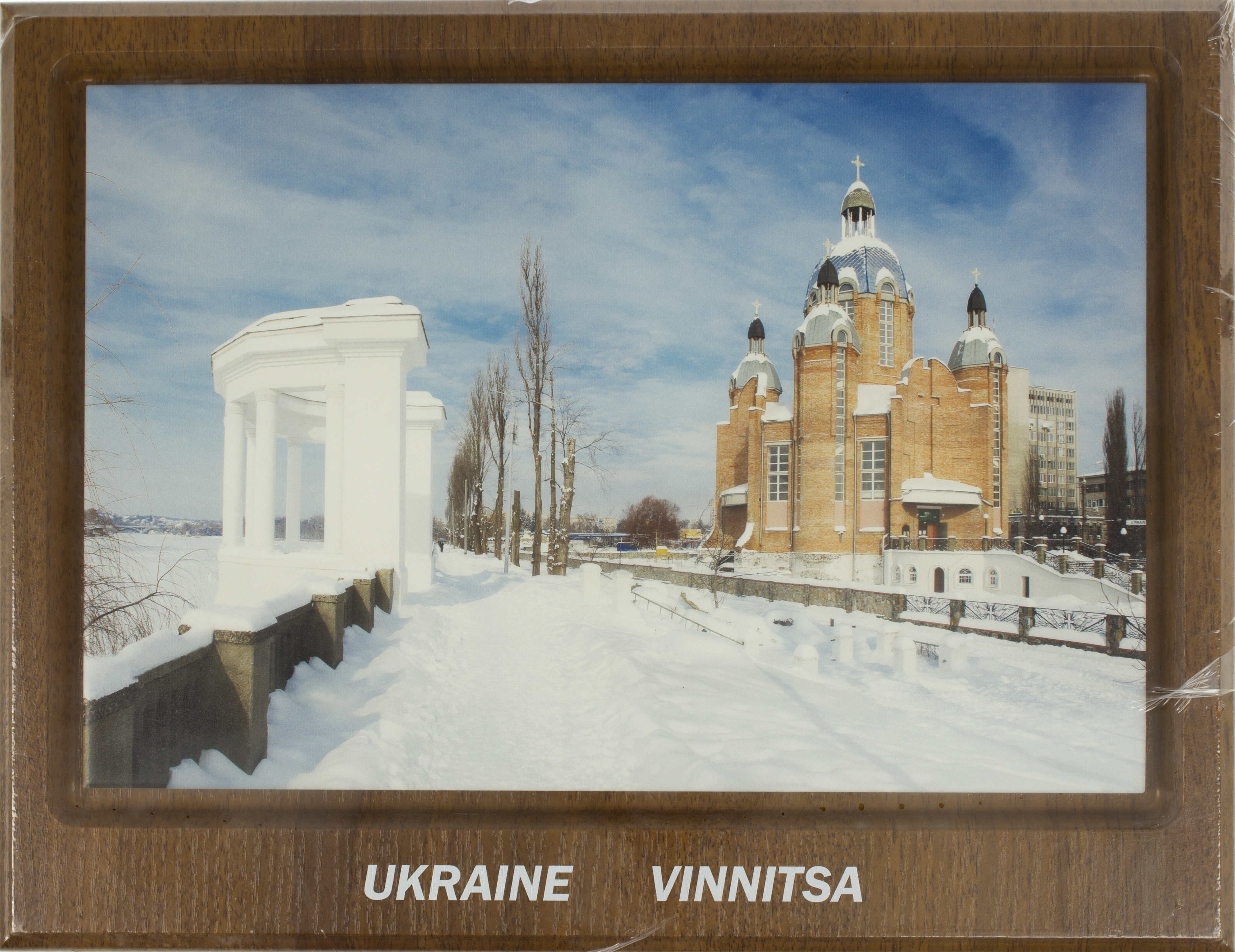 Вінниця на керамиці 20×30 Греко-Католицька церква (зима) арт.
