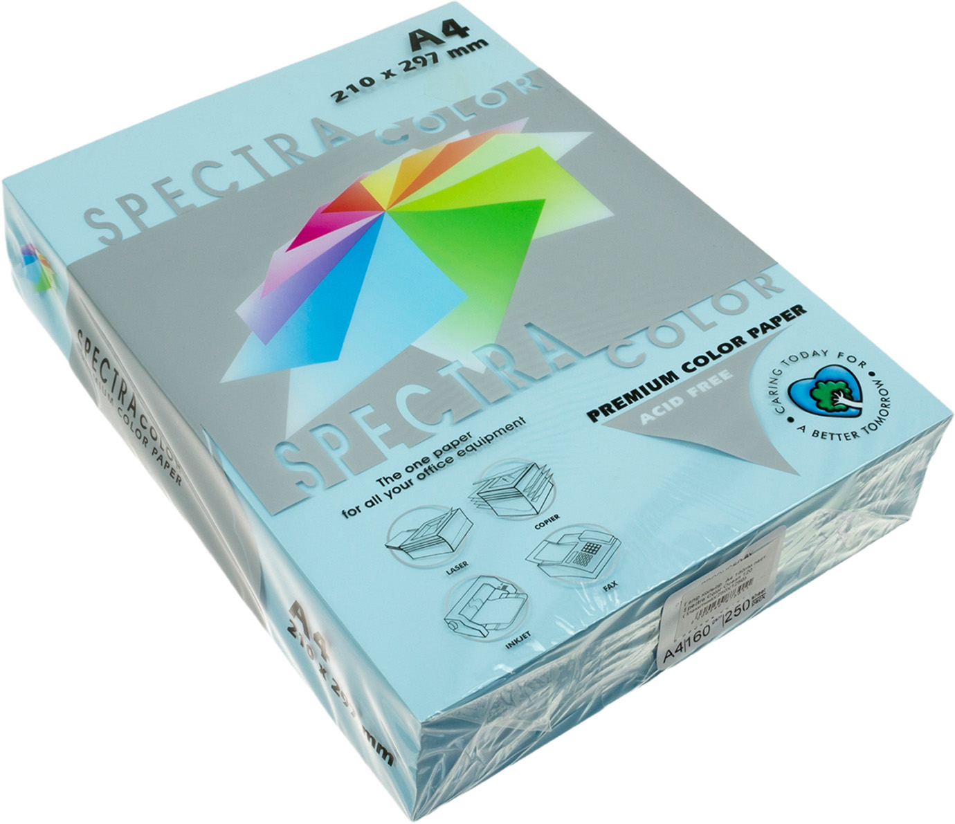 Папір кольоровий А4 160г/м2 пастель Spectra Color Ocean 120 блакитний