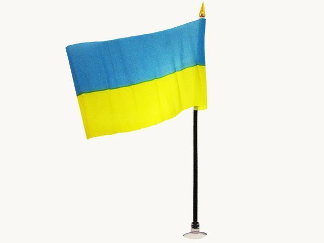 Прапор України для автомобіля на присосці 14×21см