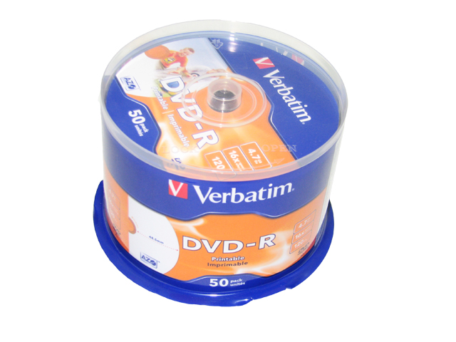 DVD-R 16×4.7Gb printable матовий штир