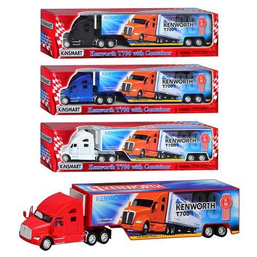 Машина металева Kenworth Е700 KT-1302-W в коробці 34×8,5×6см
