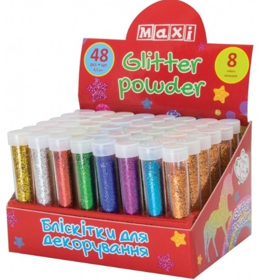 Блискітки Metallic 4,5г, 8 кольорів асорті