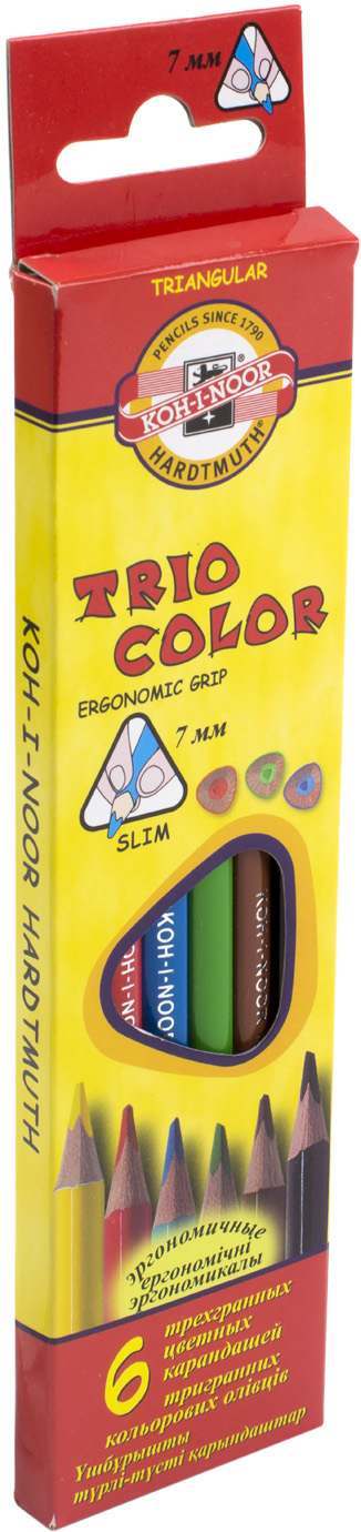 Олівці кольорові 6 кольорів Triocolor 3131