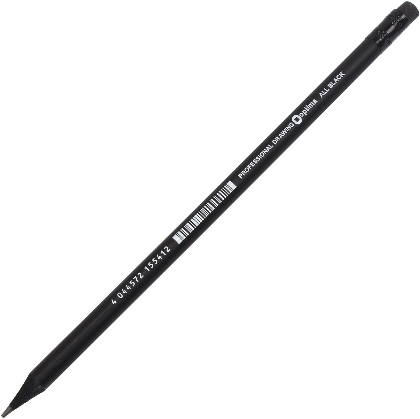 Олівець графітний All black HB з гумкою
