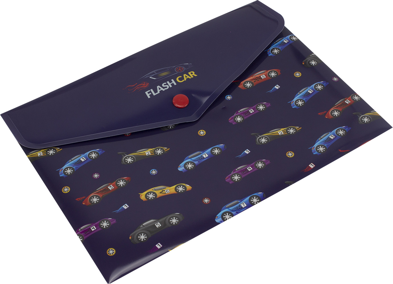 Папка-конверт A5 Flash Car на кнопці