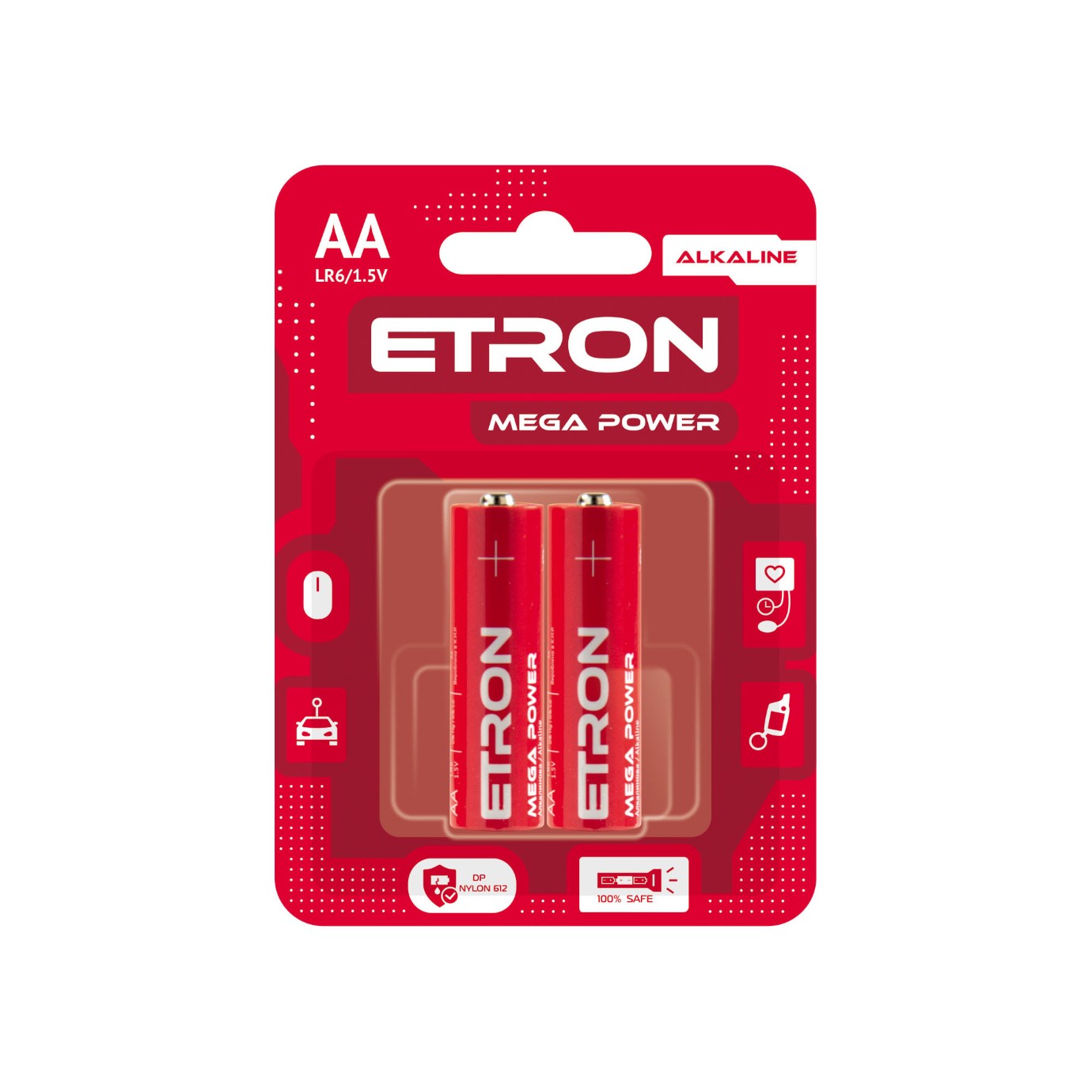 Батарейки Mega Power LR-06 блістер 2 шт