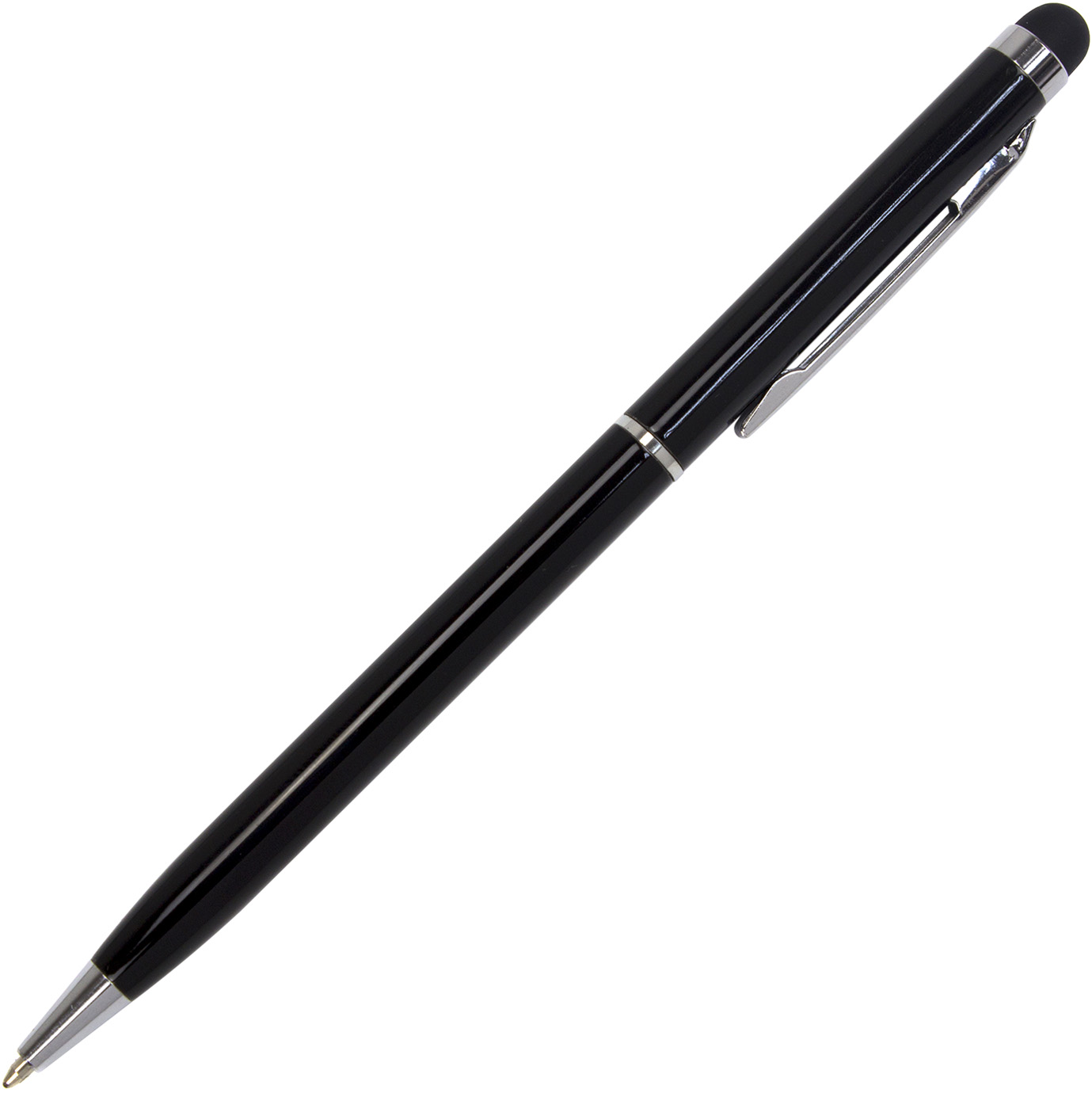 Ручка кулькова Stylus металева корпус чорний синя