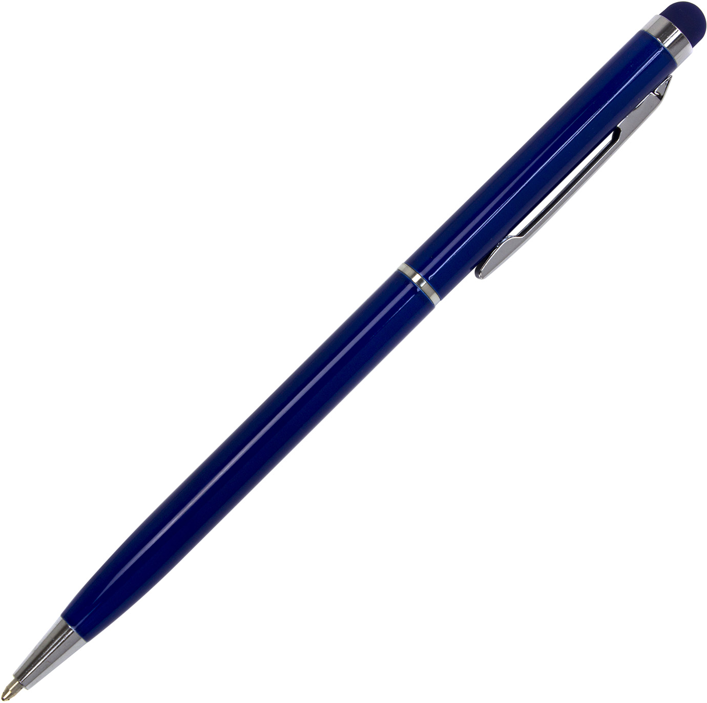 Ручка кулькова Stylus металева корпус темно-синій синя