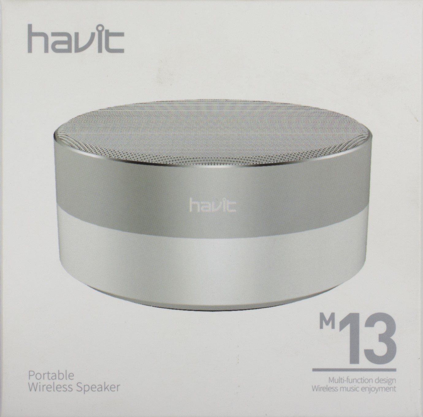 Колонка bluetooth HV-M13 white/silver