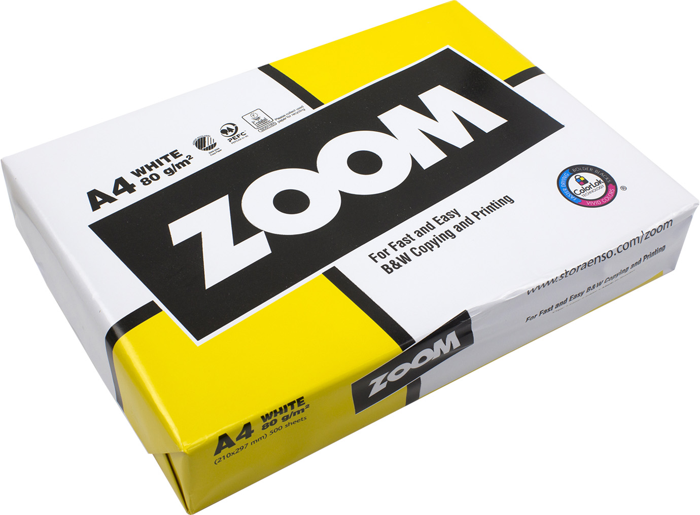 Папір для офісної техніки A4 80г/м2 Ф ZOOM 500 аркушів