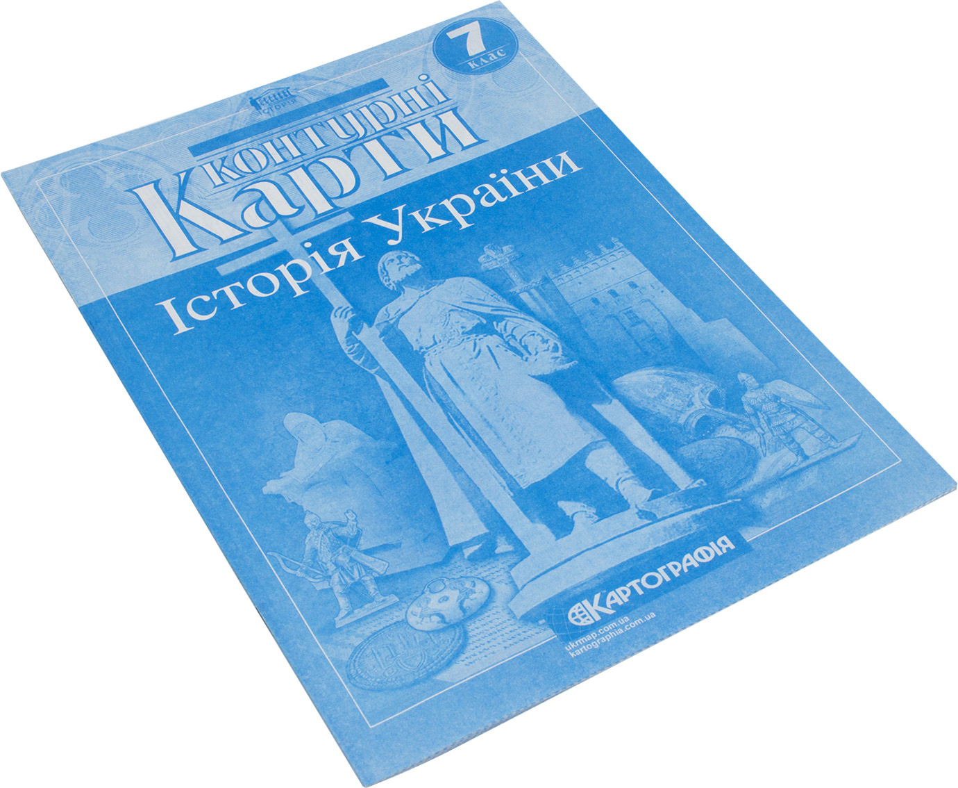 Контурна карта Історія України 7 клас А4 (українською)
