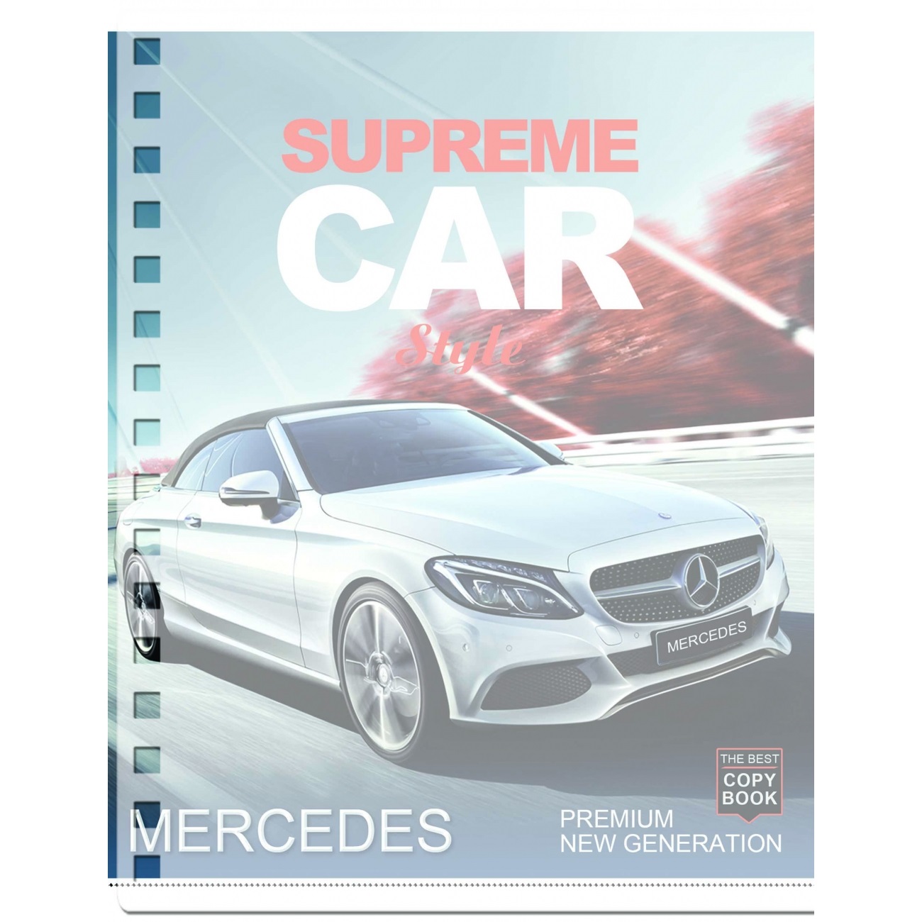 Блокнот на пружині А5 144 аркушів пластикова обкладинка Supreme Cars 681483
