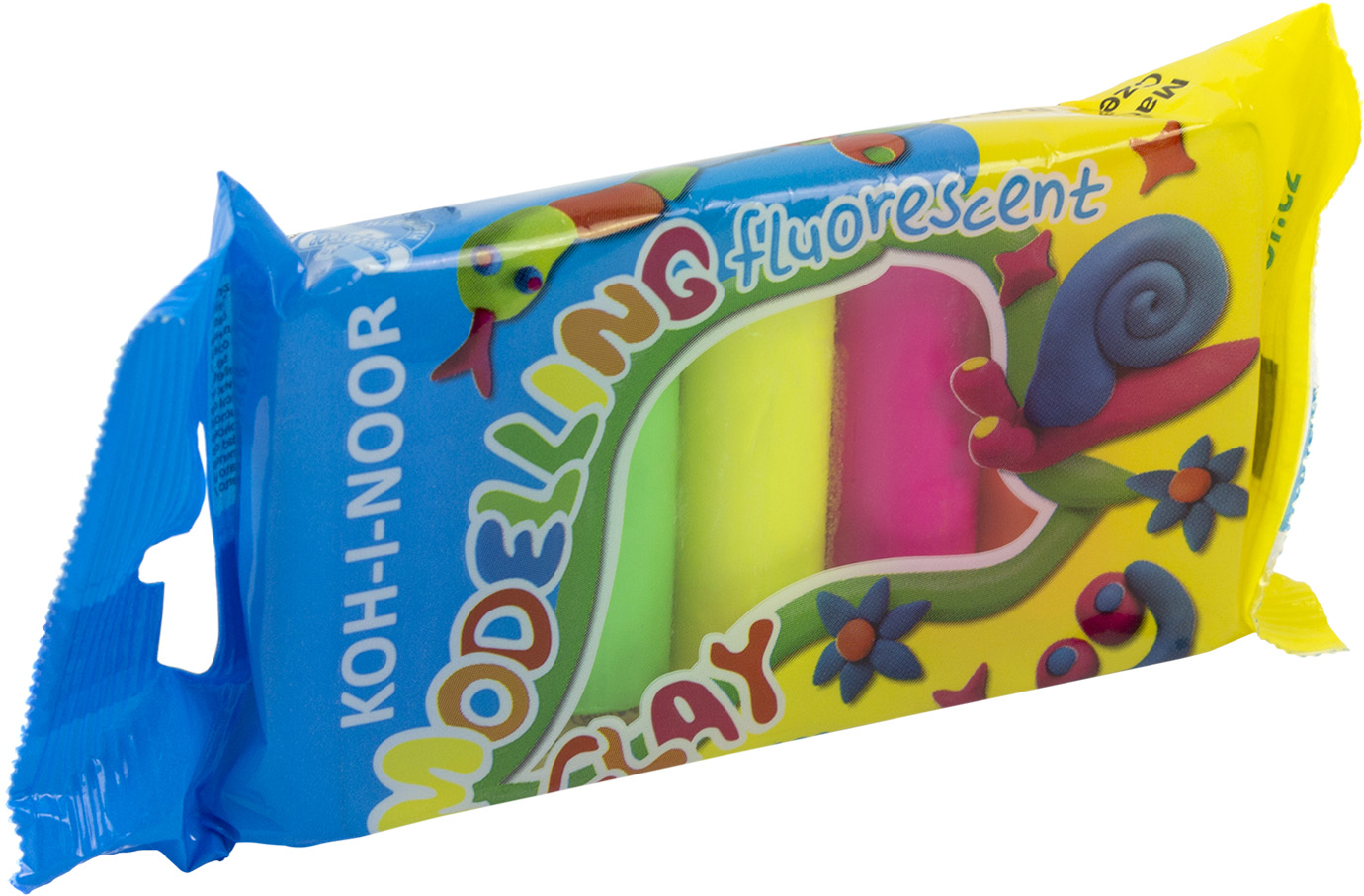 Пластилин Fluorescent 5 цветов 100г неон полиэтиленовая упаковка