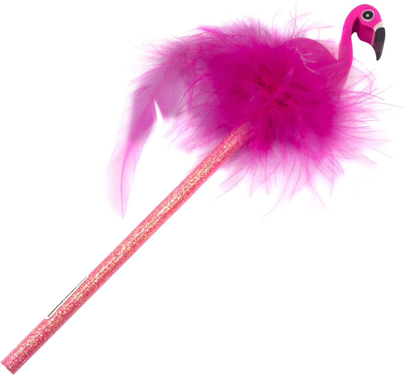 Олівець чорнографітний Flamingo з гумкою корпус гліттер 280538