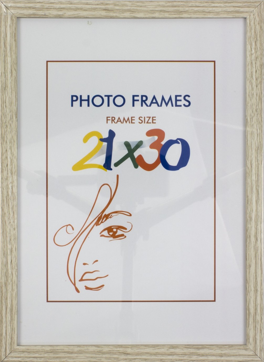 Фоторамка DL 21×30 білений дуб