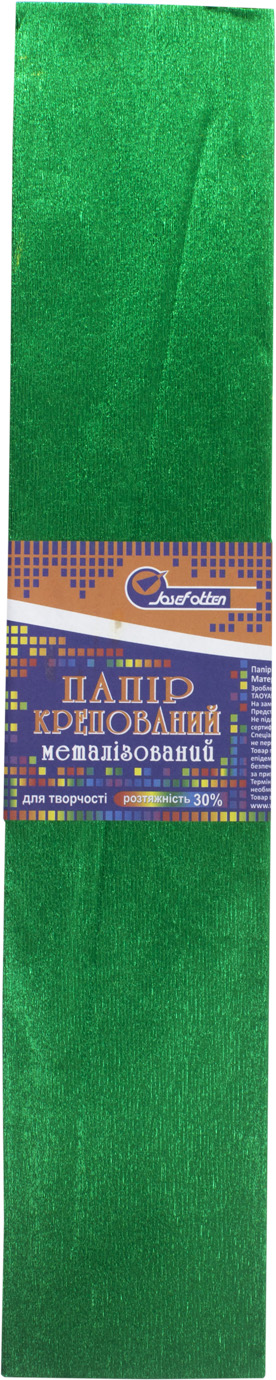 Папір гофра 2мх50 см 30% 60г/м2,78г/м2 металік зелений
