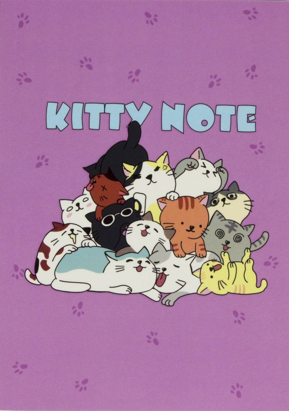 Блокнот B6 80 аркушів клітинка Kitty note, lilac 50612