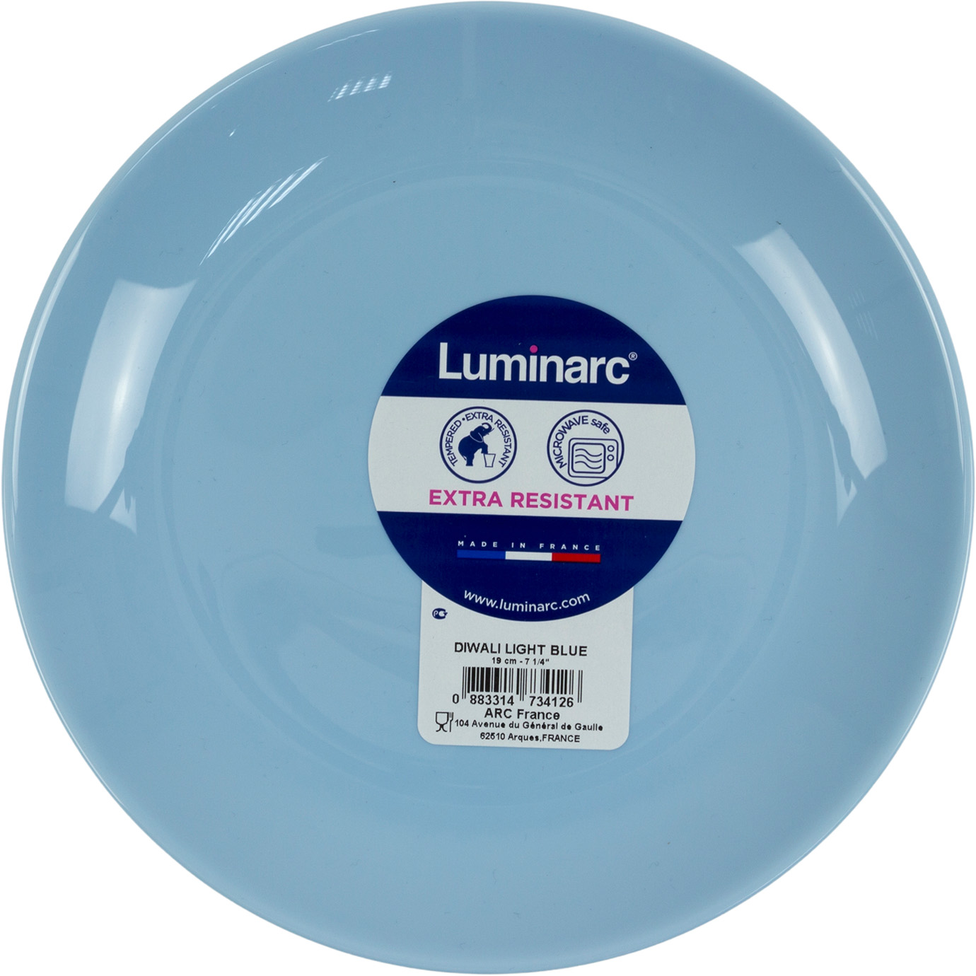 Тарілка десертна скло Diwali Light Blue 19 см