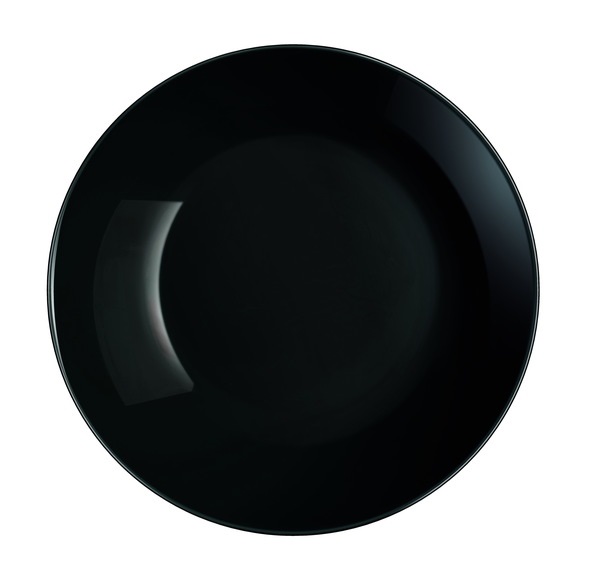 Тарілка супова скло Diwali Black 20 см