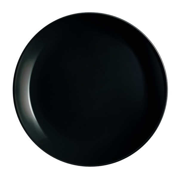 Тарілка обідня скло Diwali Black 25 см