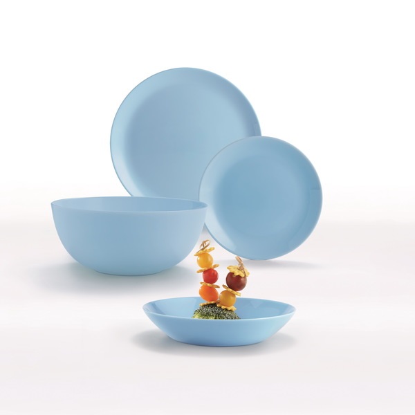 Сервіз столовий скло 19 предметів.Diwali Light Blue