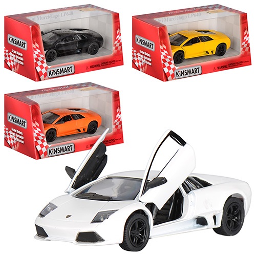 Машина металева Lamborghini Murcielago LP640 KT-5317-W в коробці 16×8,5×7,5см