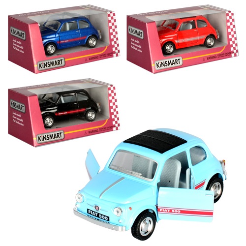 Машина металева Fiat 500, відчиняються двері, в коробці 16×7,5×8 см