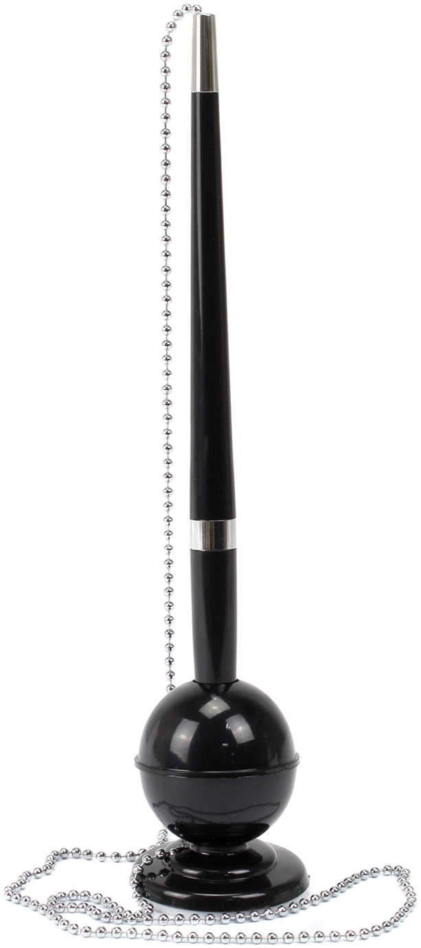 Ручка кулькова настільна Desk Pen 0,5 мм з підставкою на металевому ланцюжку