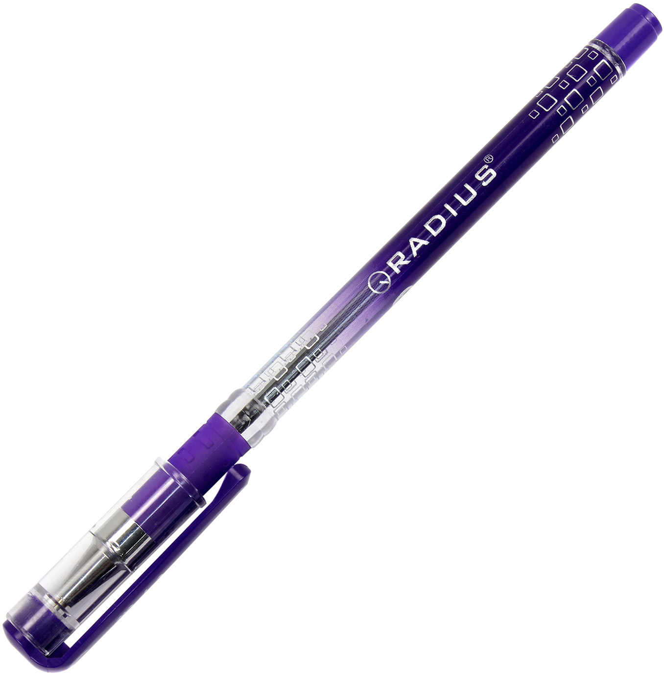 Ручка кулькова I-pen 0,7мм фіолетова напівпрозорий корпус 0184
